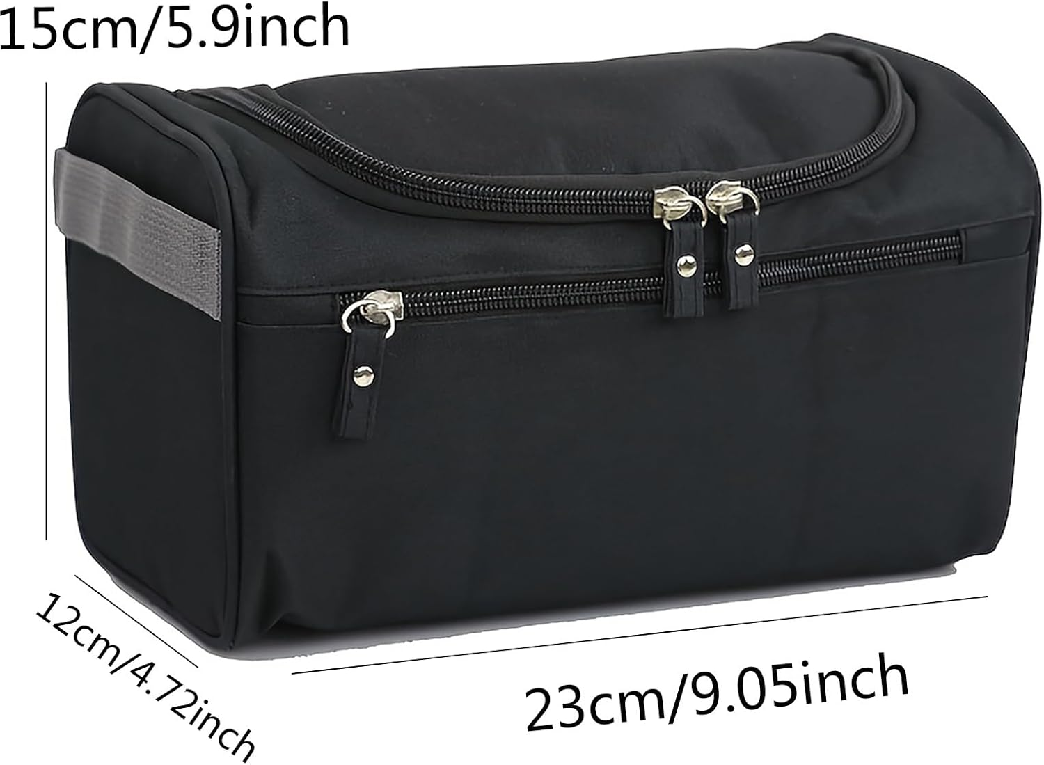 1 Pack Travel Toiletry Bags,Waterproof Travel Organiser,Waterproof Toiletry Bag,Portable Storage Bag,Sundries Bag,Unisex (Black) image number 6