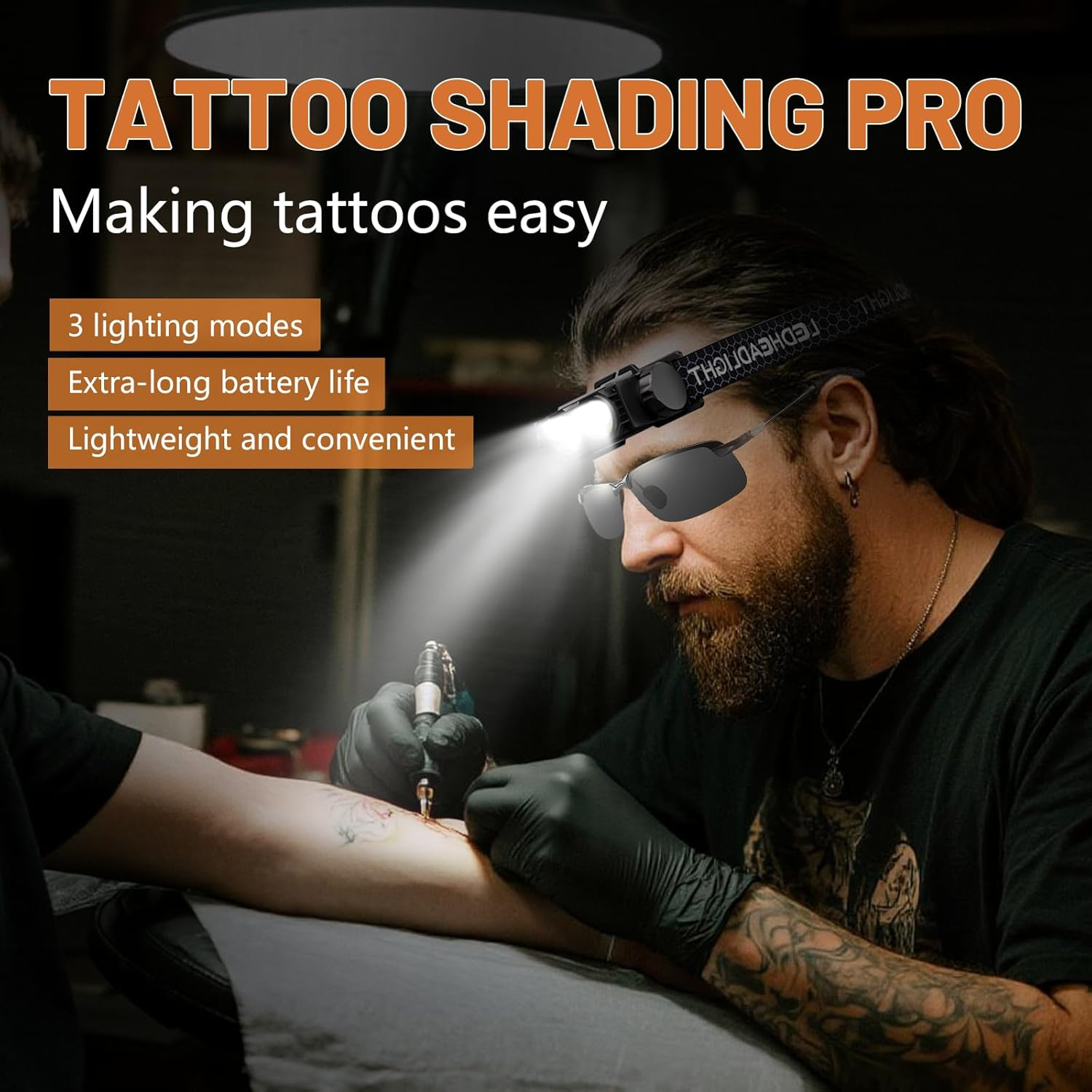 Tattoo Light for Shading and Touch-Up,Tattoo Shading Pro Tattoo Equipment and Supplies.,Tattoo Polarizing Glasses, Removing Reflections in Tattoo Work or Tattoo Photography (Polarized Lens Clip Set) image number 6