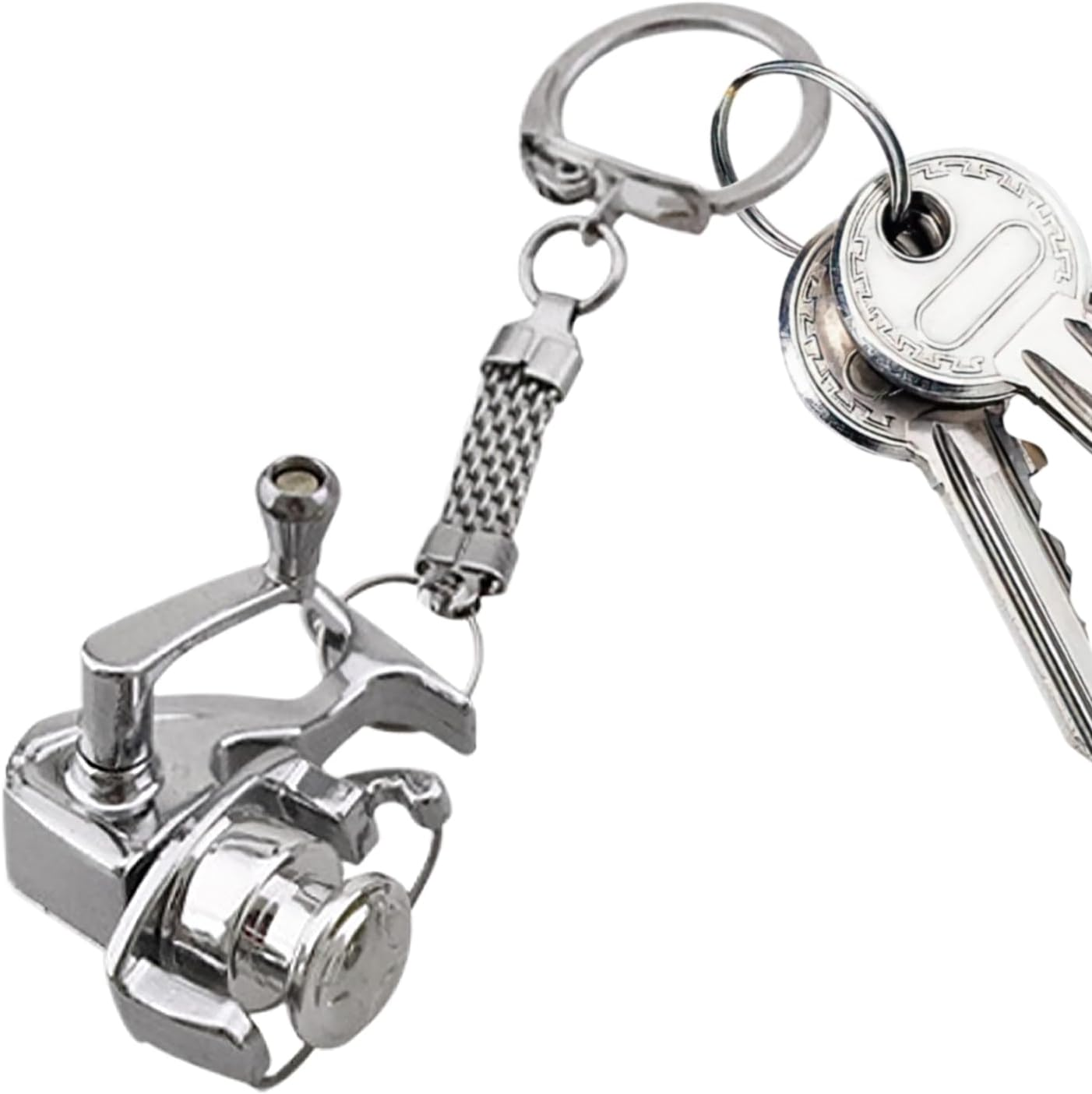 Dybnuhoc Bag Charm - Small Fishing Reel Key Chain - Mini Backpack Keychain Bag Charm,For Wallet Luggage Purse Phone Handbag Home Car Travel Party Office School Angler Women Men