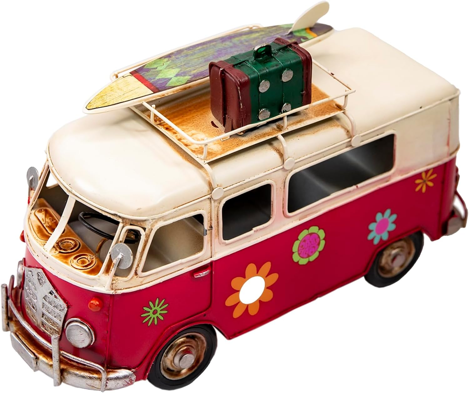 Ychtewy-Iron Classic Car Model Collectible Vehicle Decoration, Metal Truck Christmas Decor ，Unique Blend of Vintage, Rustic, Farmhouse Truck Decor for Table Top Decor. (D) image number 3