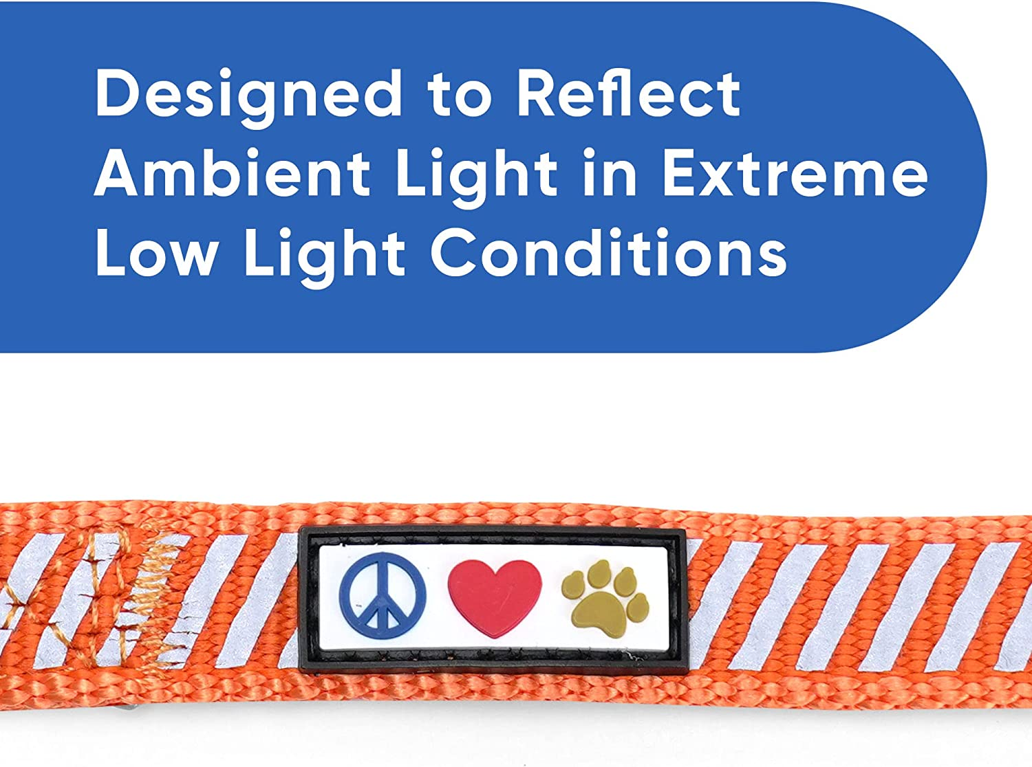 Pawtitas Traffic Puppy Leash Reflective Dog Leash Comfortable Handle Highly Reflective Threads Heavy Duty Dog Training Leash 6 Ft Dog Leash Extra Small Xs/Small S Orange image number 4