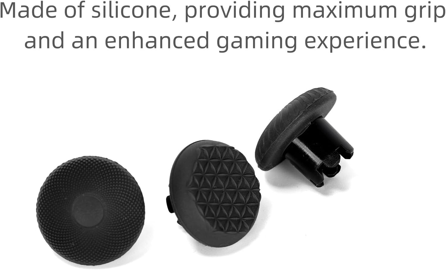 Ruimou 6Pcs Black Silicone Anti-Slip Game Controller Thumbstick Thumb Grip Cap Compatible with Ps4/Compatible with Ps5/Compatible with PS5 Edge Etc - Red image number 2