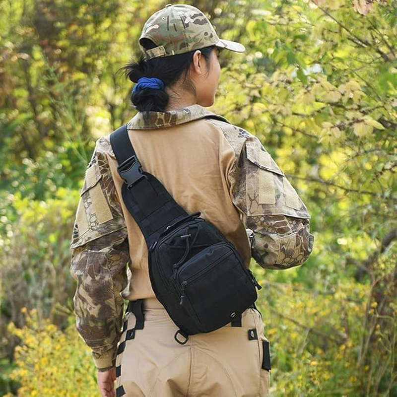 Outdoor Tactical Bag Backpack-Concealed Carry Tactical Shoulder Sling Bag,Tactical Shoulder Bag for Men,Small Tactical Bag for Range,Travel,Hiking,Run image number 5