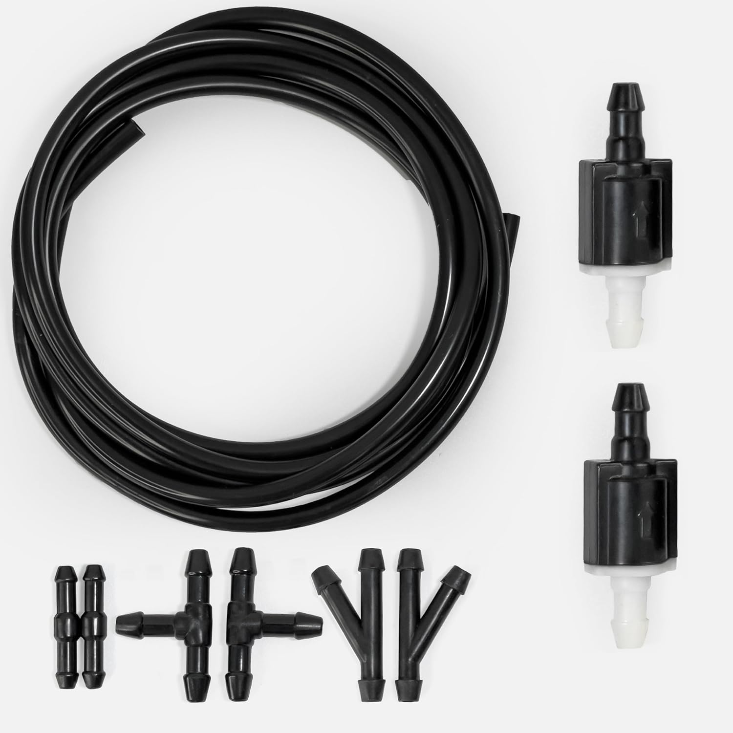 Universal Kit Windscreen Washer Check Valves, Hose, Connectors for Toyota, Ford, Chevrolet, Nissan and Other Vehicles; Extended Repair Kit for Wiper Washer Check Valves by Click&Fit Accessories image number 1