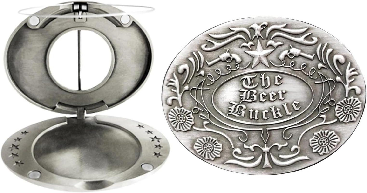 Beer Belt,Hands- Beverage Can Holder Portable - Portable Beer Belt Buckle for Camping Picnic B/ - A: Cross image number 2