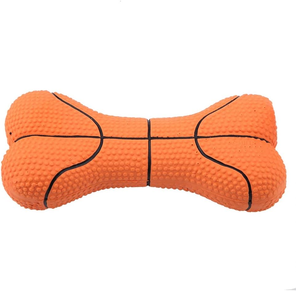 Dog Squeaky Toy, Lightweight Non-Toxic Dura Play Bone Dog Toy, Environmentally-Friendly for Pets Fetching and Tossing Games(Basketball) image number 2