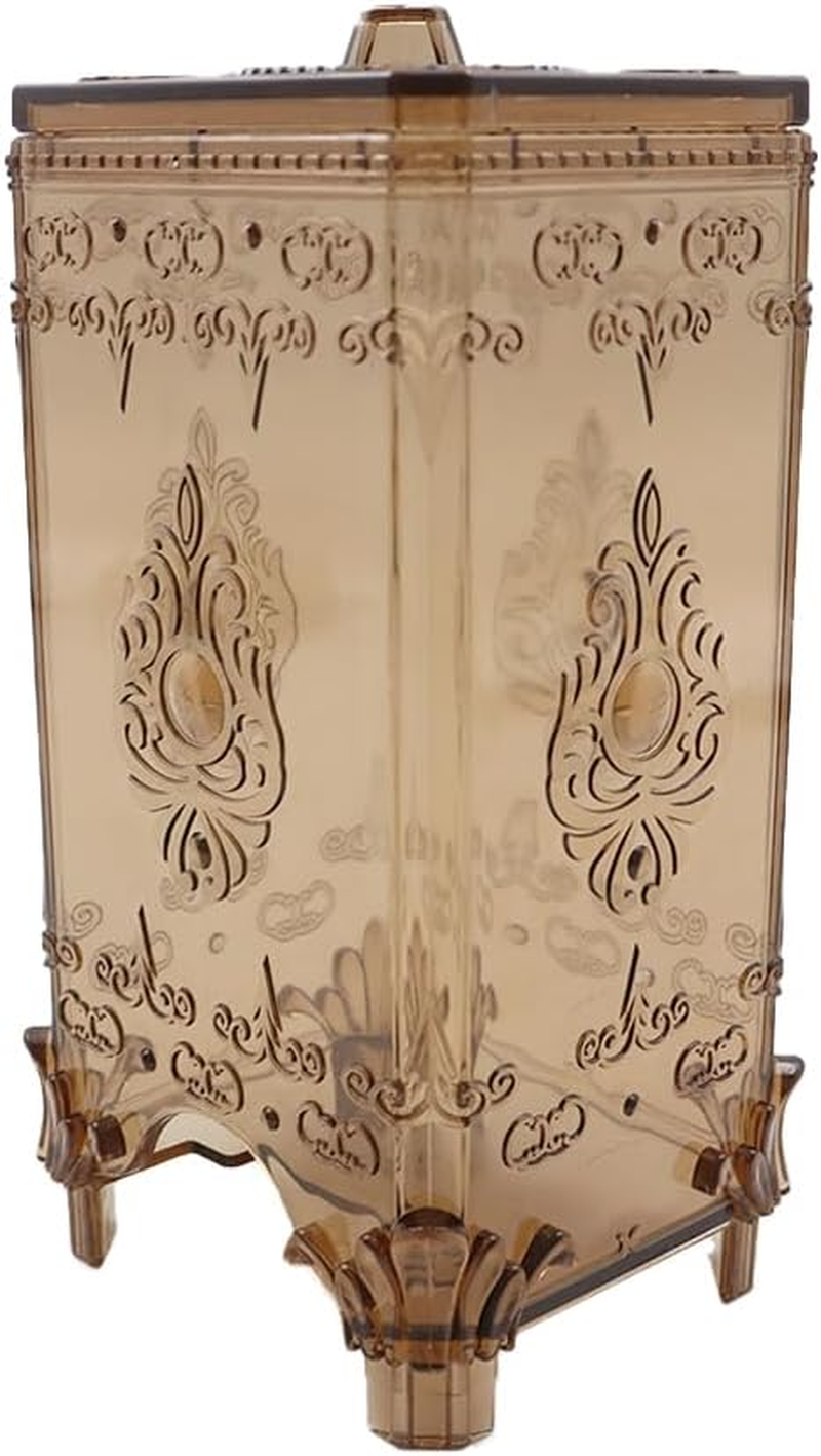 NUZAMAS Cosmetic Cotton Storage Box Transparent Square Cotton Pads Container Face Cotton Balls round Cotton Dispenser Holder Transparent Desktop Storage Box image number 1