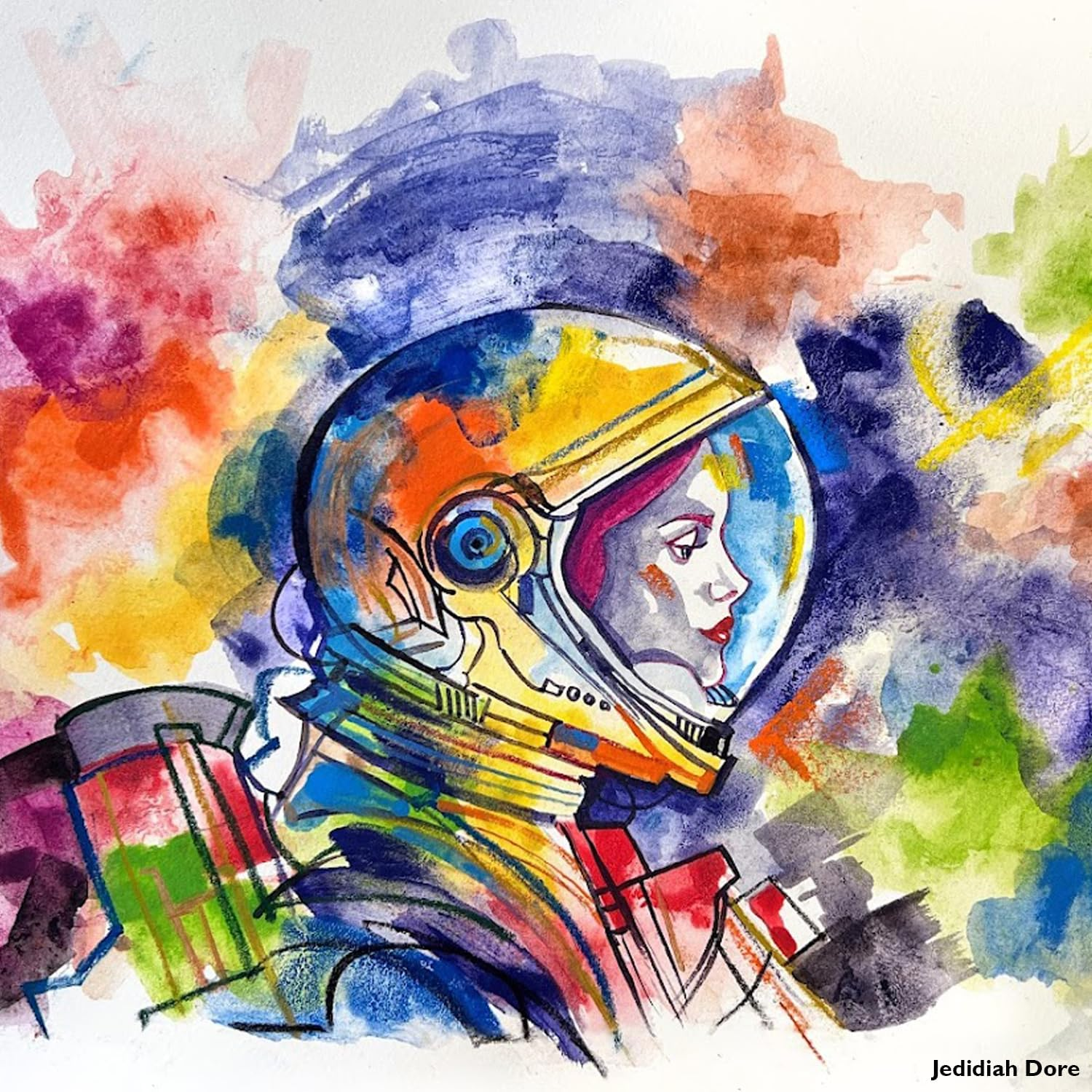 Derwent Inktense Blocks 12 Tin, Set of 12 Water-Colours, 8Mm Block, Water-Soluble, Ideal for Drawing, Colouring, Crafts & Painting on Paper & Fabric, Professional Quality (2300442) image number 3