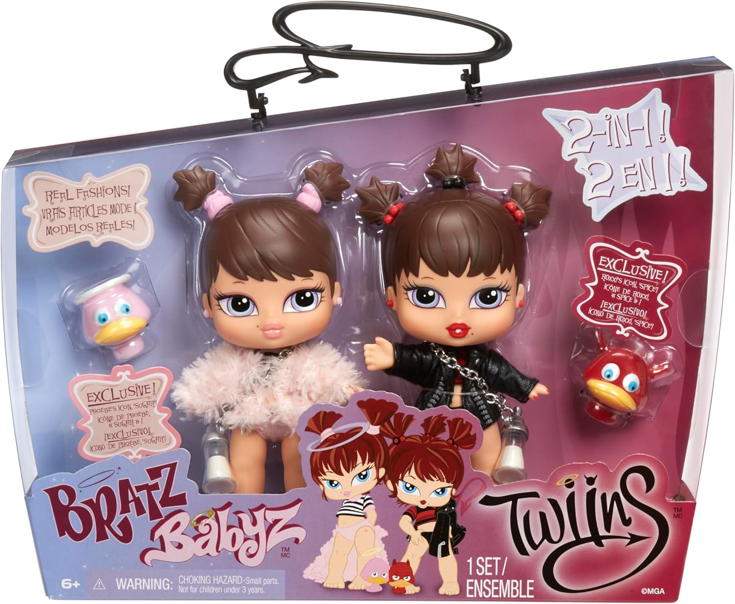 Bratz Babyz Twiins Dolls Phoebe and Roxxi - 2-Pack Collectible Fashion Dolls with Pets, Cute Baby Dolls with Stylish Outfit - Kids Toy - Great for Ages 6 and Older image number 4