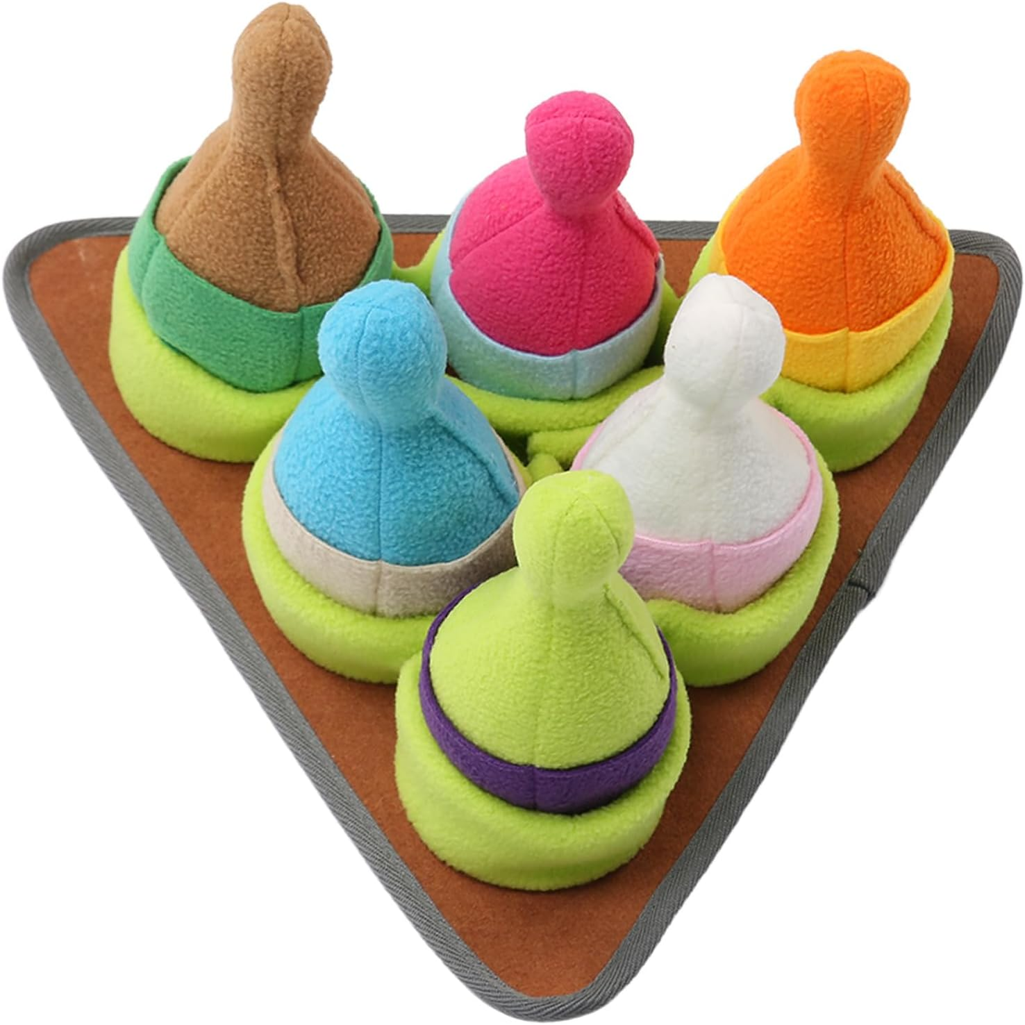 Snuffle Mat for Dogs,Pet Sniffing Pad Slow Eating Reduce Boredom Dog Sniffing Feeding Mat Puzzle Toy with Squeaky Bowling for Smell Training