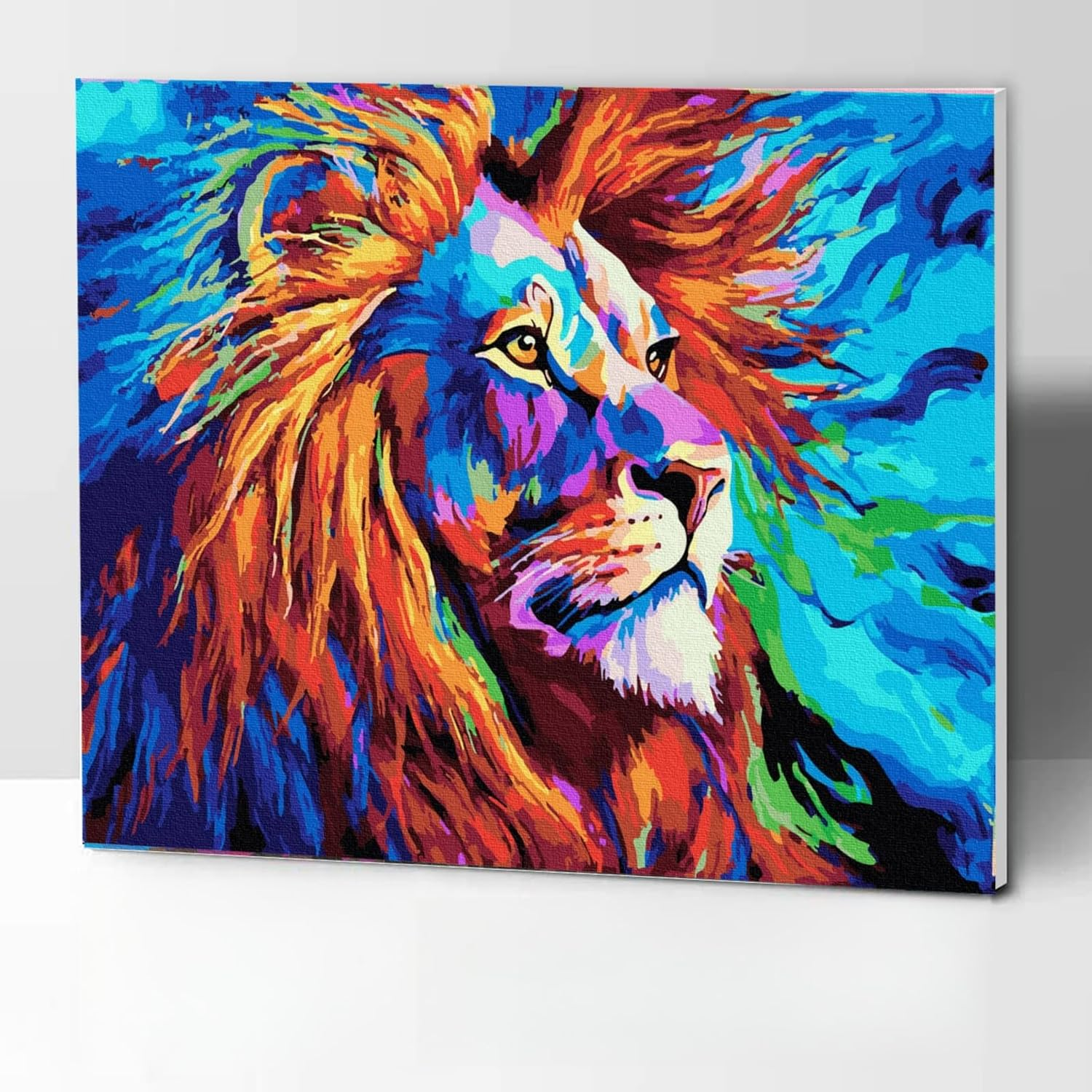 Paint by Numbers Kit for Kids, Adults Paint by Number Lion Kits on Canvas Kids Painting by Number Kit for Home Decor Painting, Color Lion 16X20Inch