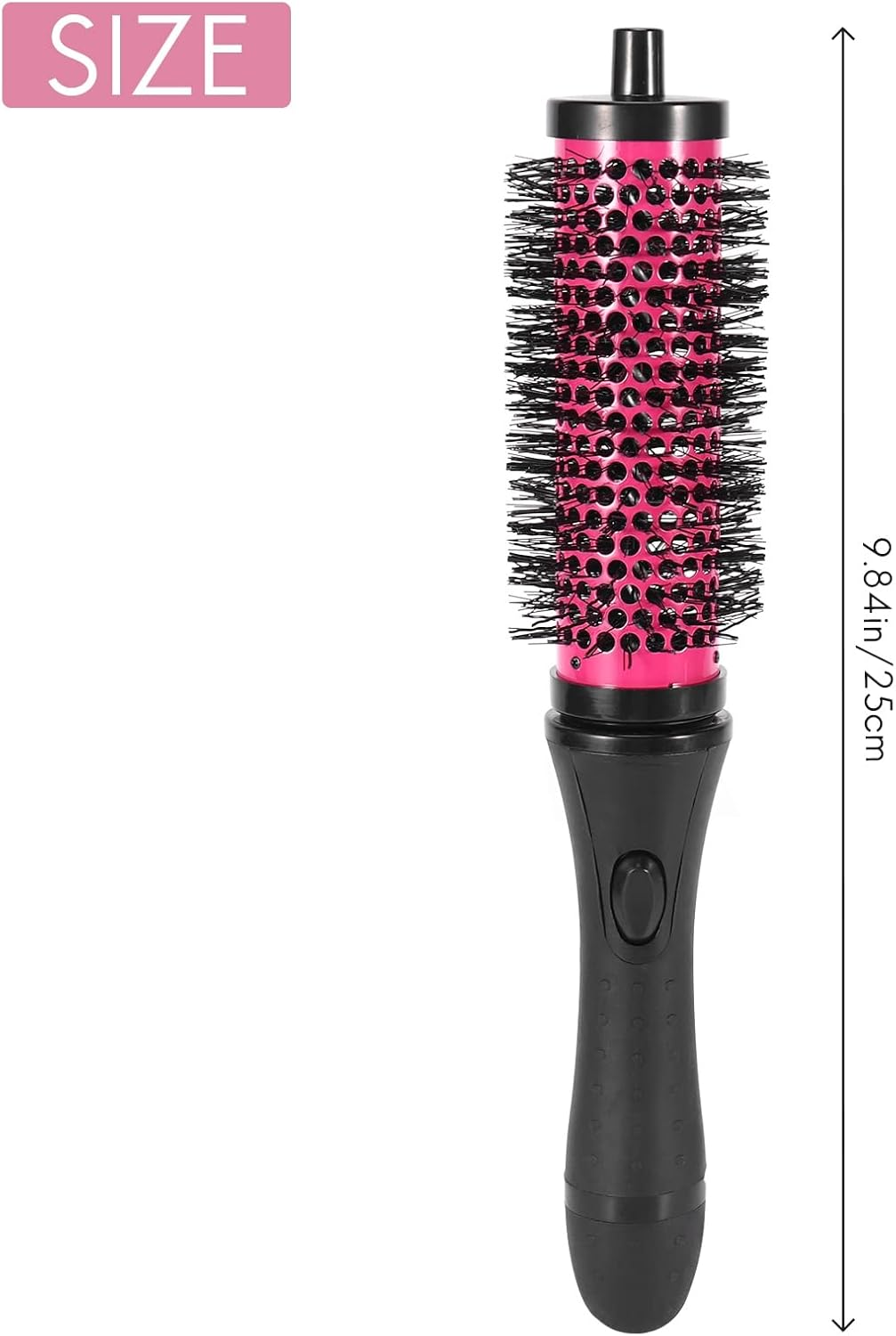 6Pcs/Set 3 Sizes Detachable Handle Hair Roller Brush with Positioning Clips Aluminum Ceramic Curler Comb Hairdresser