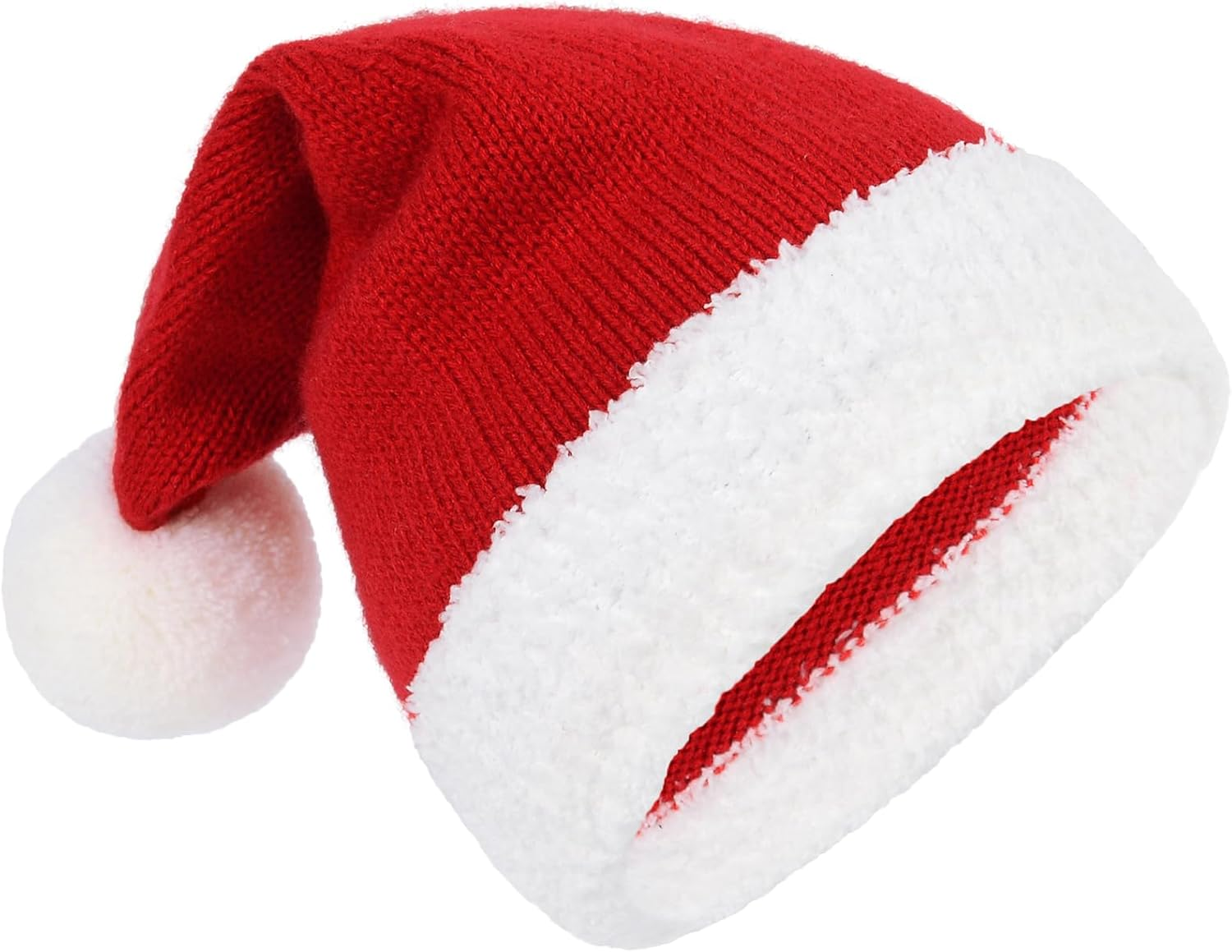 Century Star Baby Santa Hat Knit Baby Christmas Hat Infant Toddler Boy Girl Xmas Beanie Hats Winter Kids Santa Claus Hat image number 1