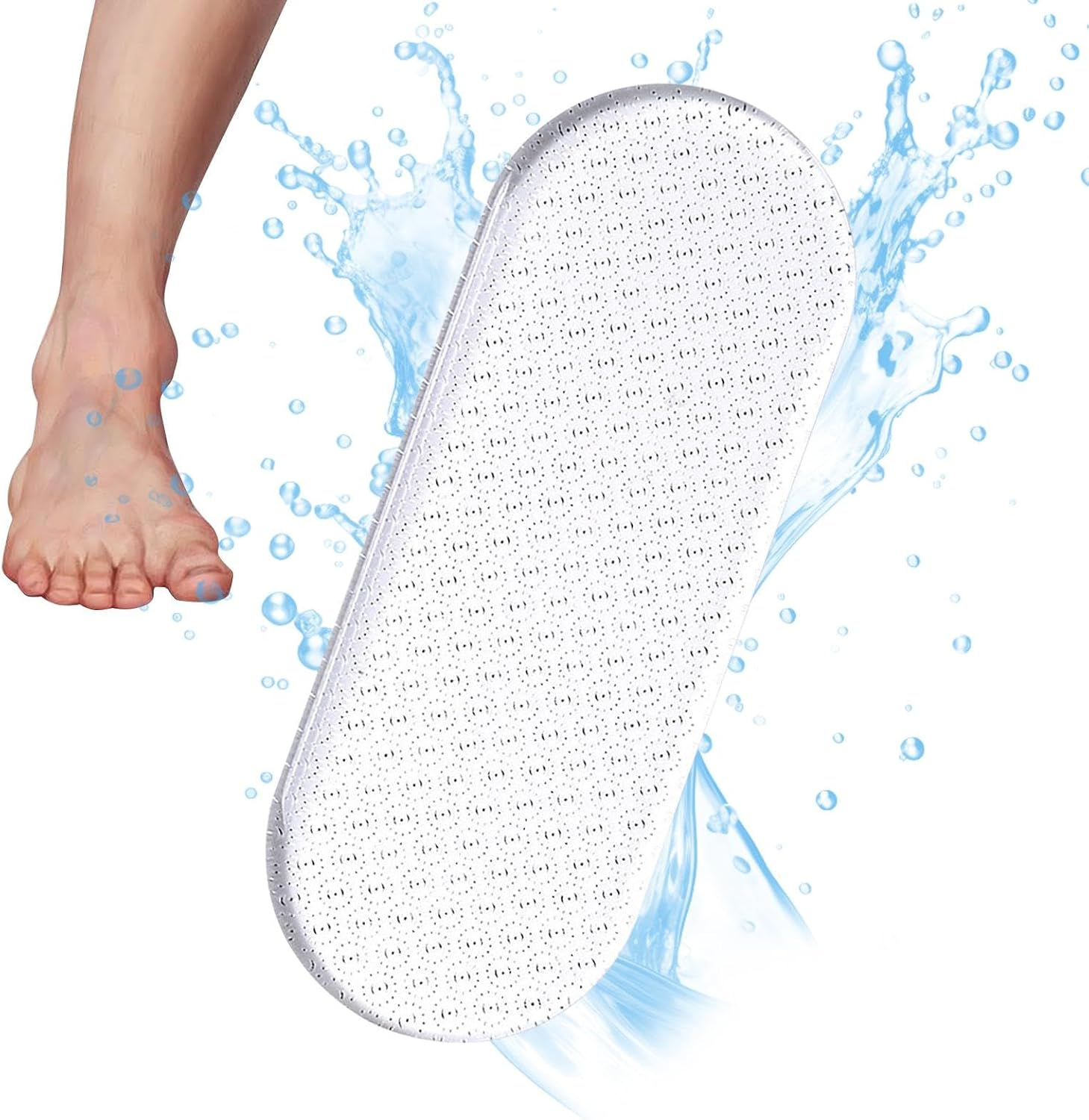 Glass Foot File Callus Remover,Clear Foot File | In-Shower Foot Scrubber Dead Skin Remover, Dry Heels Skin Remover Pedicure Kit for Feet Dead Skin Smoothing - C image number 4
