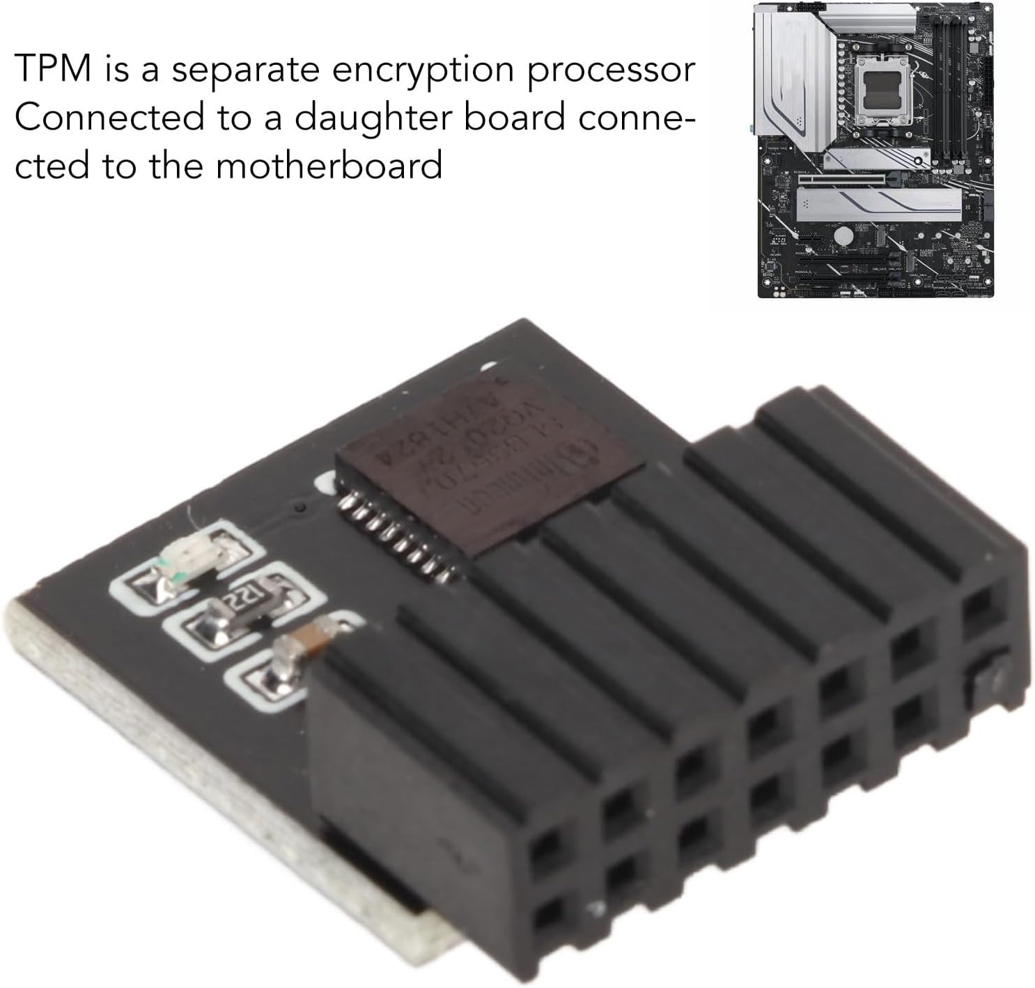 Dpofirs TPM 2.0 Module for Motherboard, 14-Pin SPI, 11 Compatible, DDR4 Memory Support