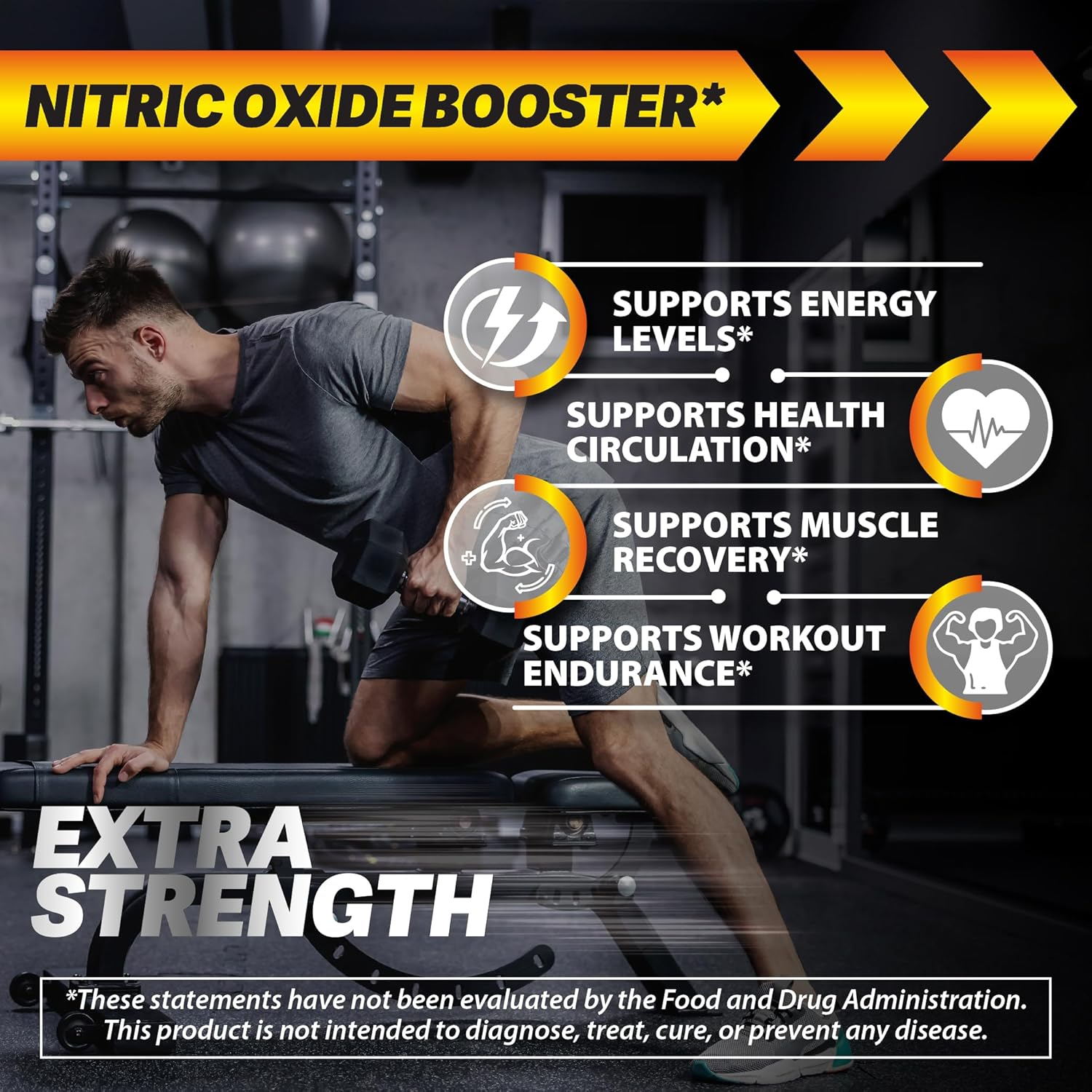 Nitric Oxide Supplement - L Arginine and L Citrulline Blend - 120 Count - Vegan, Non-Gmo - 2 Month Supply image number 5