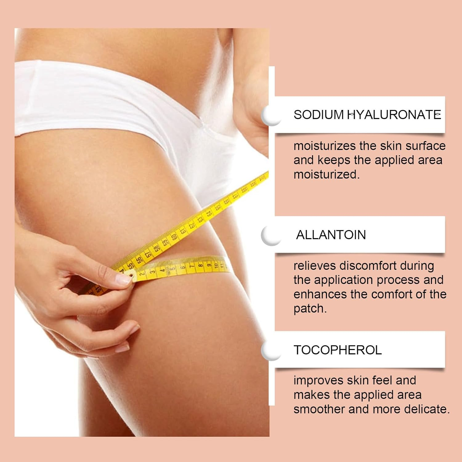 Hey Nip Thigh Lift Tape, Leg Tape for Sagging Skin, Instant Lift Patches for Legs, Lift & Glow Invisible Firming Patches, Thigh Transparent Cellulite Adhesive Body Tape, Waterproof Sweat-Proof (1) image number 5