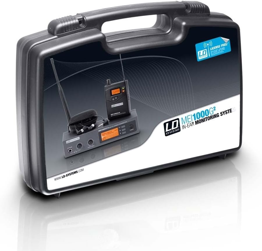 LD Systems MEI 1000 G2 B5 Bundle In-Ear Monitoring System Wireless with 2 X Belt Pack and 2 X In-Ear Headphones - 584-607 Mhz image number 4