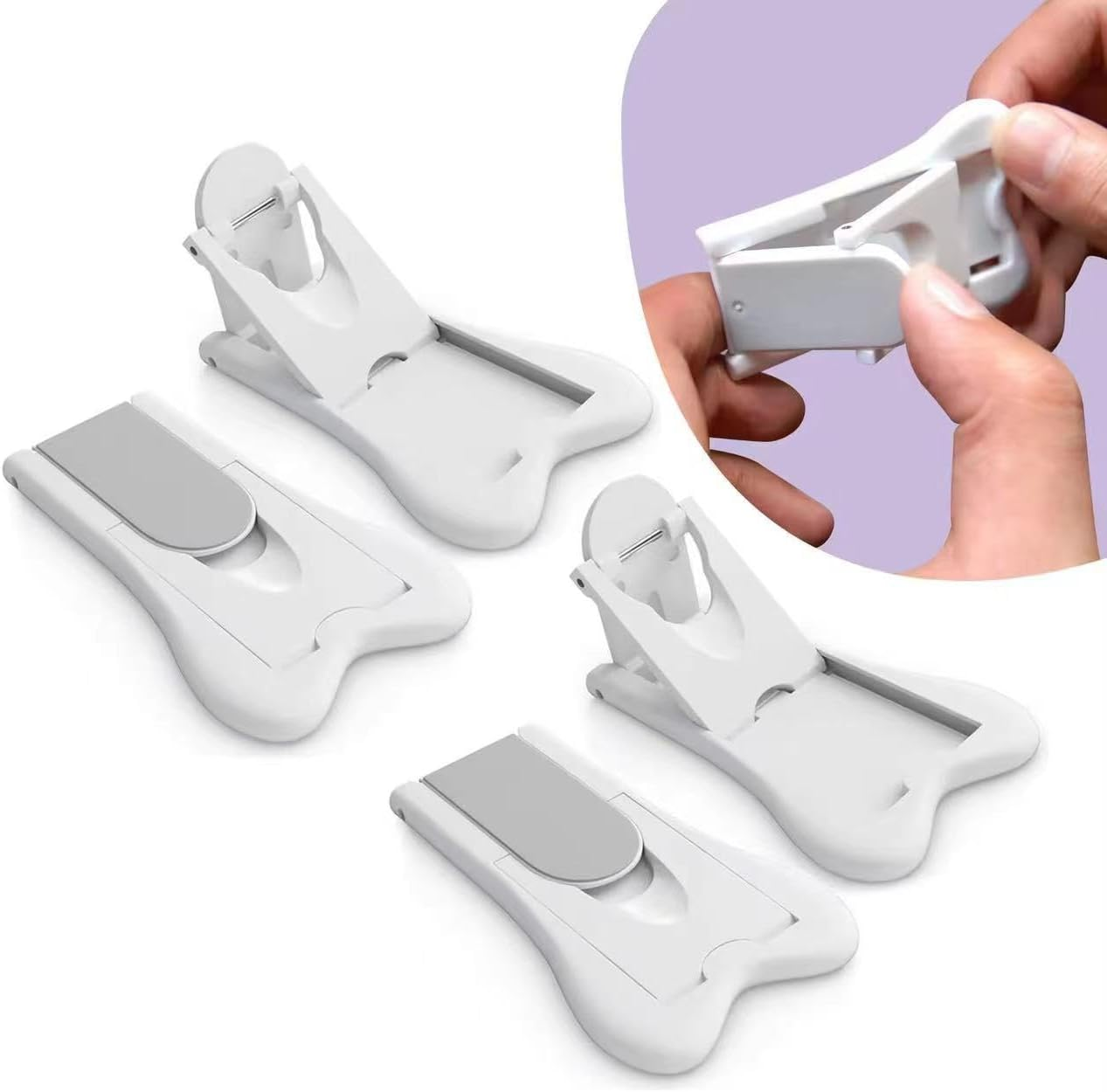 Safety Locks, Sliding Door Lock for Patio, Wardrobe, Closet, Shower, Window, Kitchen Doors Slide Glass Sliding Lock 8Pcs. image number 3