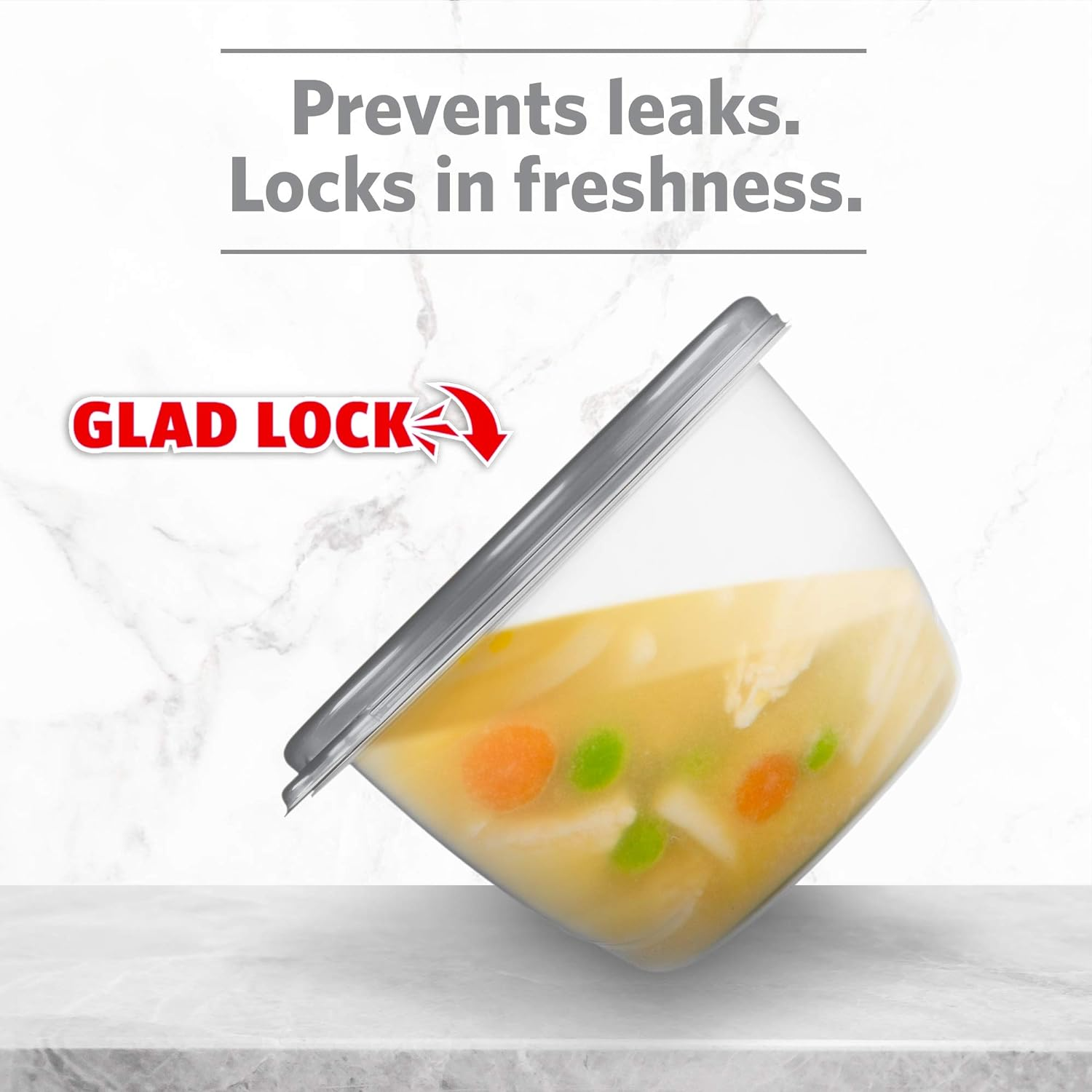 Gladware Home Mini round Food Storage Containers, Small Food Containers Hold 4 Ounces of Food, 8 Count Set | with Glad Lock Tight Seal, BPA Free Containers and Lids image number 4