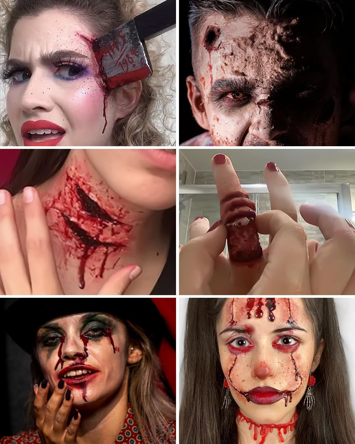 Roizefar SFX Makeup Kit, 8-Color Professional Special Effects Face & Body Paint Palette with Scar Wax, Fake Blood Cream & Brushes, Perfect for Halloween, Cosplay & More image number 3