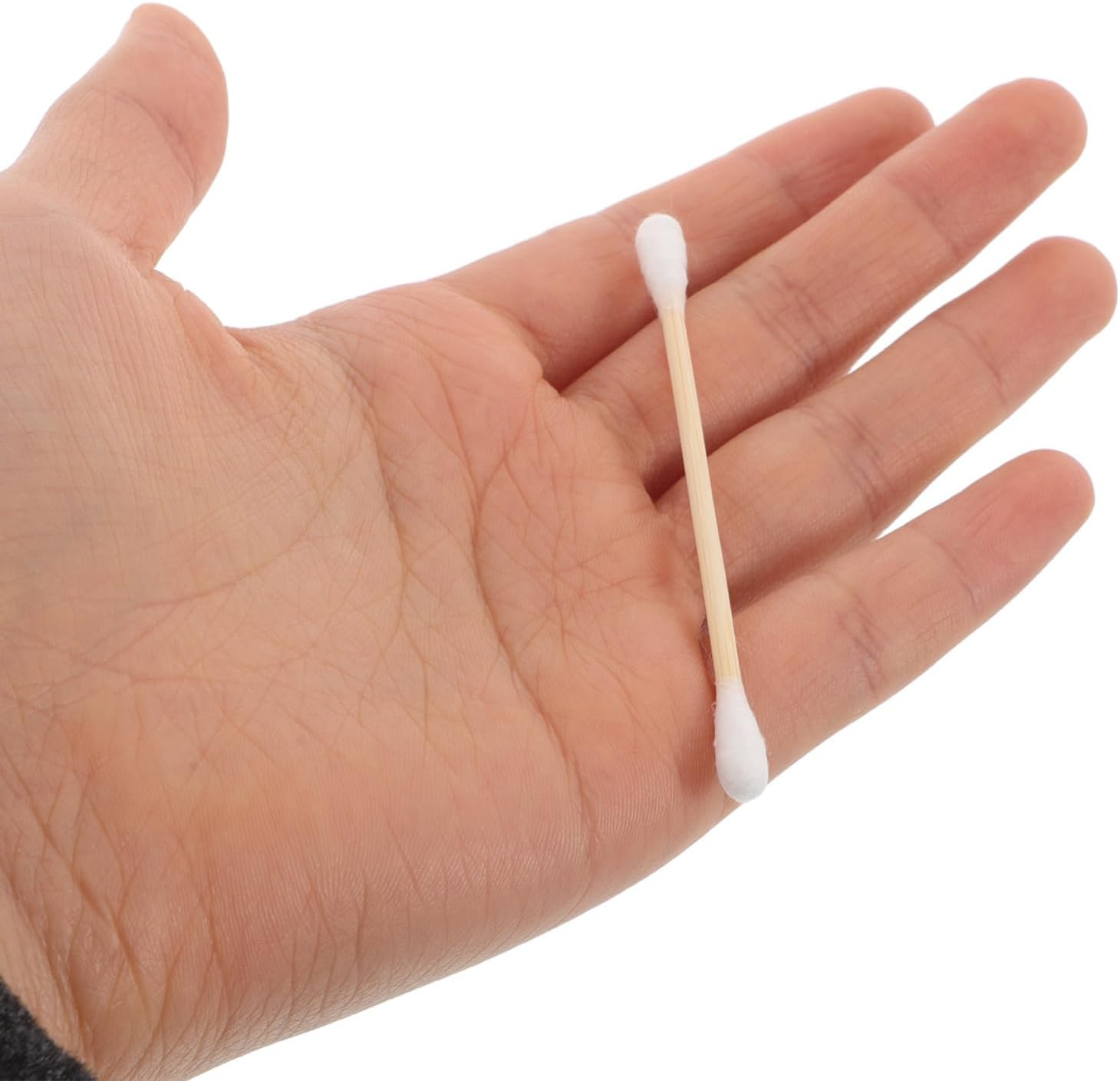 Healvian 500Pcs Wooden Cotton Sticks Makeup Ear Cleaning Buds Soft Cotton Swab Reusable Safety Buds Travel Pack for Home Travel image number 4