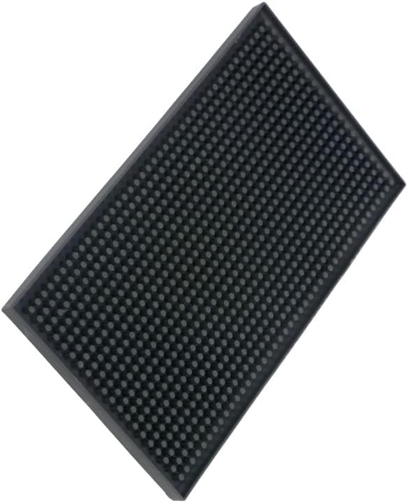 Xienie Bar Mat 6" X 12" Small Black, Coffee Mat for Home Bar, Bar Service Spill Mat for Cocktail Bartender Kitchen Countertop, PVC Counter Top Cup Mats Glasses Drying Mat, 1PCS image number 6