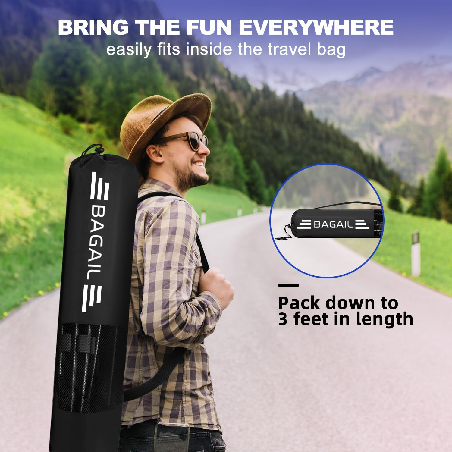 BAGAIL Badminton Net, Height Adjustable Kids Volleyball Net, Foldable Nylon Net 10 Ft/14Ft/17Ft Wide, Tennis Net, Small Pickleball Net for Backyard Game and Indoor Outdoor Use, Easy Setup image number 6