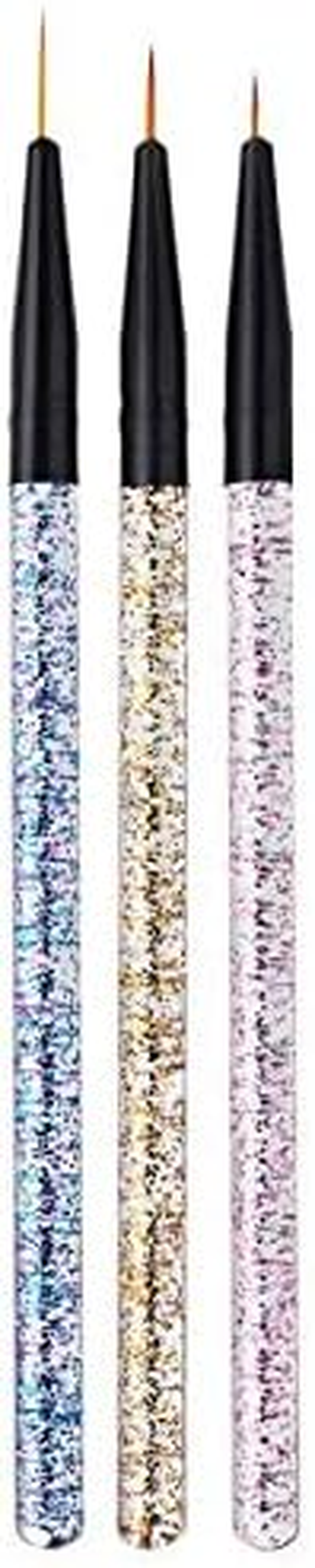 3Pcs Nail Art Painting Pen 3D Tips DIY Acrylic Brushes Drawing Flower Line Grid Manicure Tool 7/9/11Mm Zhengpingpai