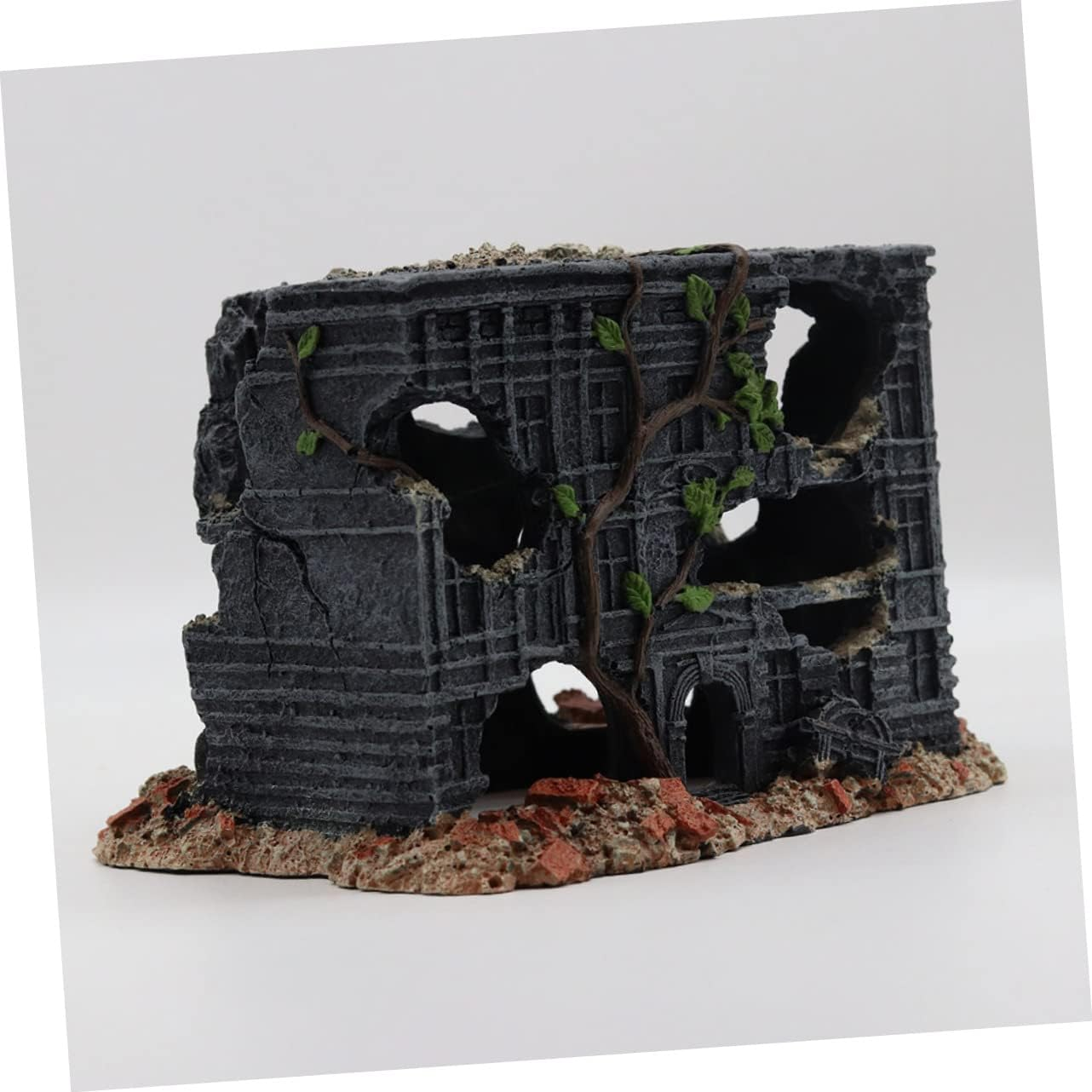 Parliky Imitated Tank Adornment Decorative Aquarium Decor Vivid Old House Ornament for Fish Tank Stable Base Hideout for Minnows for Aquatic Environments and Festivals image number 3