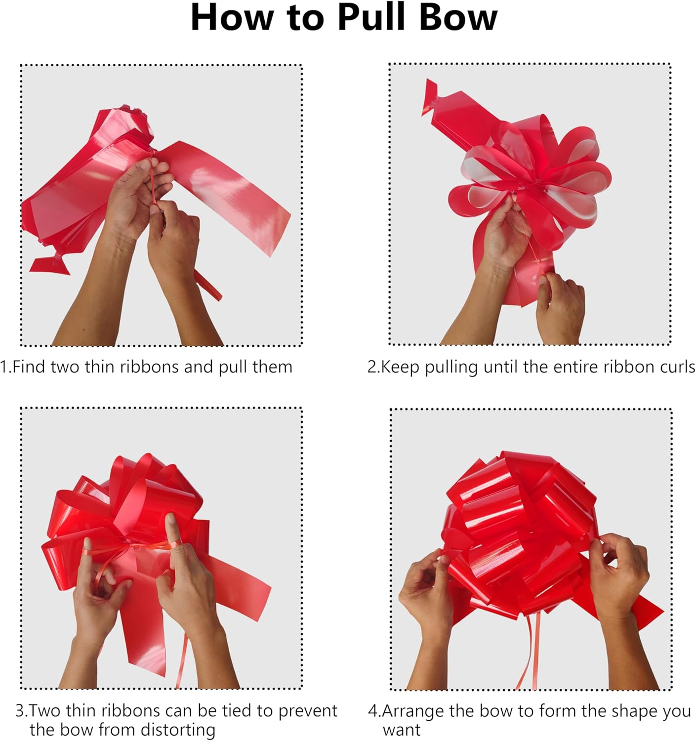Jefyghe Big Bows 12 Inch Big Red Bows for Gift Wrapping Car Decorated Birthday Party and Valentine'S Day Decorations