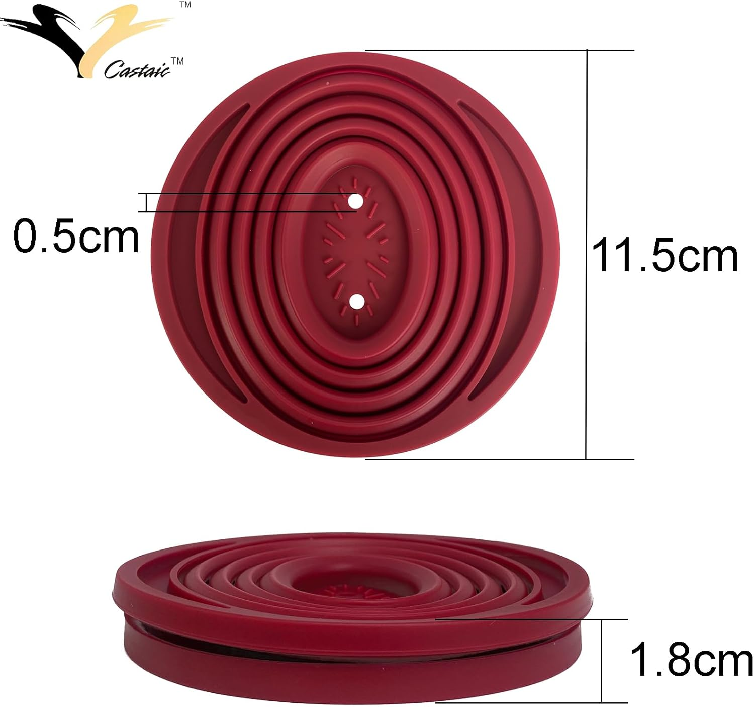 Castaic Collapsible Silicone Coffee Dripper Reusable Coffee Filter Cone for Hiking, Camping, Home, Office, Backpacking, Camping and Outdoor Survival (Red) image number 2