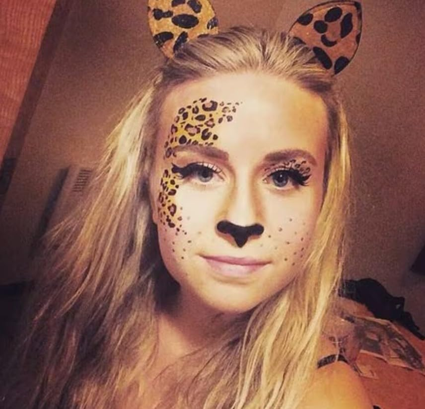 Lively Leopard Instant Facepaint Temporary Tattoo X 2 image number 3