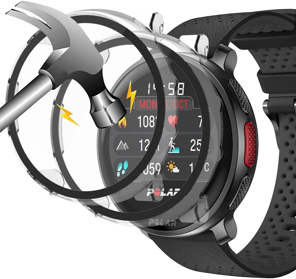 Akanry [Pack of 2 Hard Case Compatible with Vantage V3 with Screen Protector, 9H Hardness Hard PC Tempered Glass Thin Case, 2 Transparent