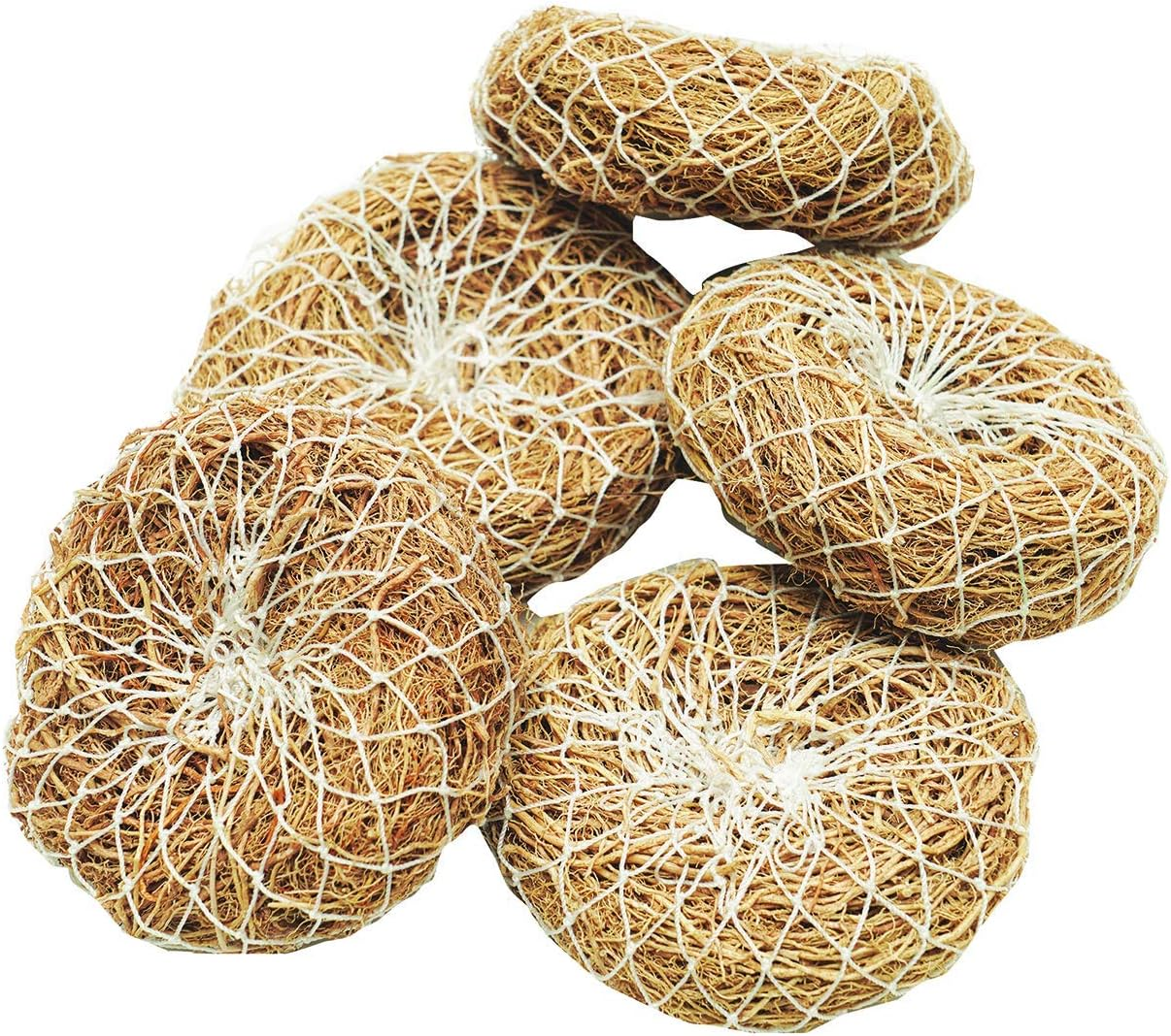 LJL Traders Herbal Handmade Ramacham - 5 Natural Vetiver (Khus) Bath Scrubber