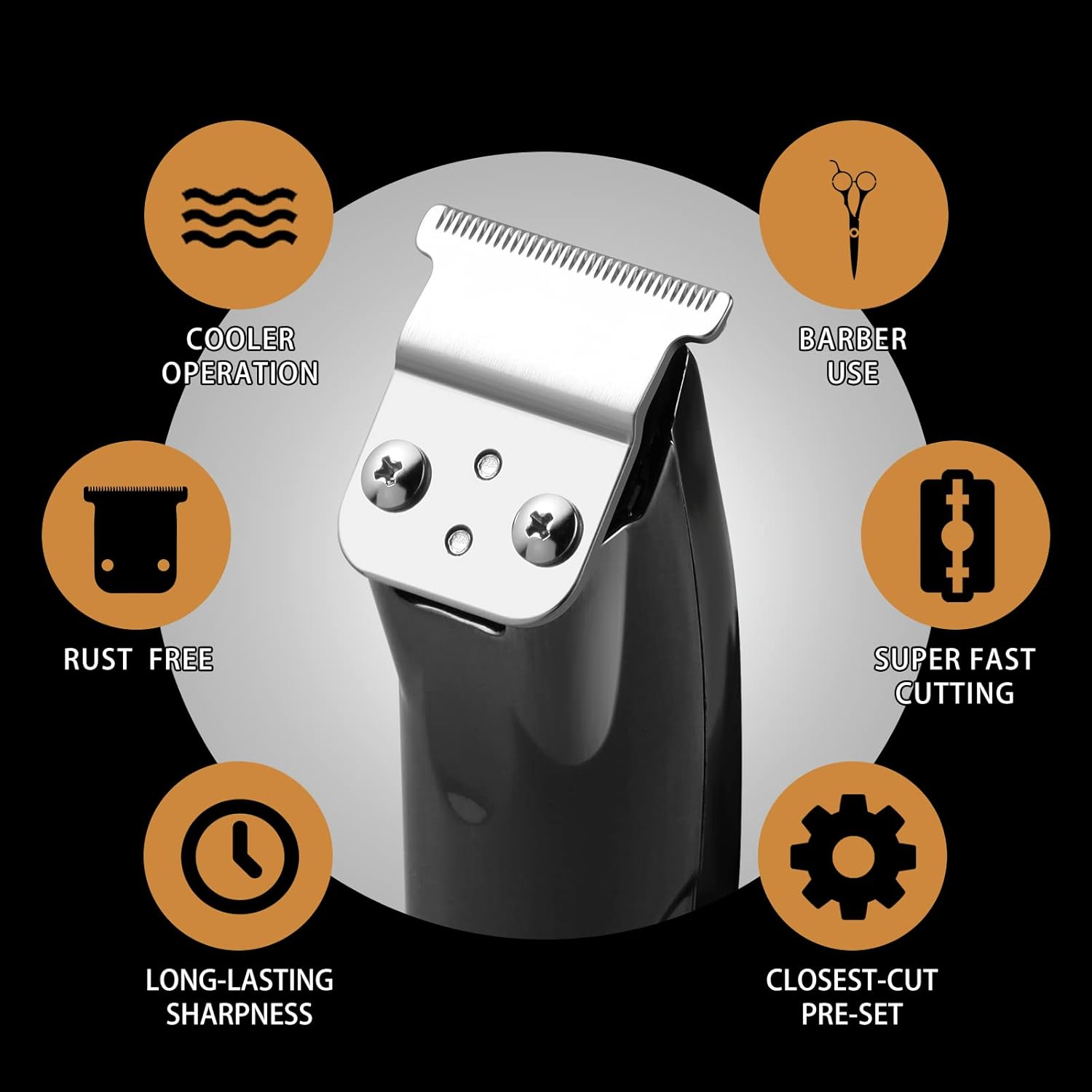 2 Pack Replacement Blade for Andis Slimline Pro Li D8 Trimmer, 32105 Stainless-Steel Deep-Tooth T Blade Compatible with Andis Slimline Pro Li D8/D7 - Close & Sharp Cutting, Zero-Gapped Blade - Silver image number 3