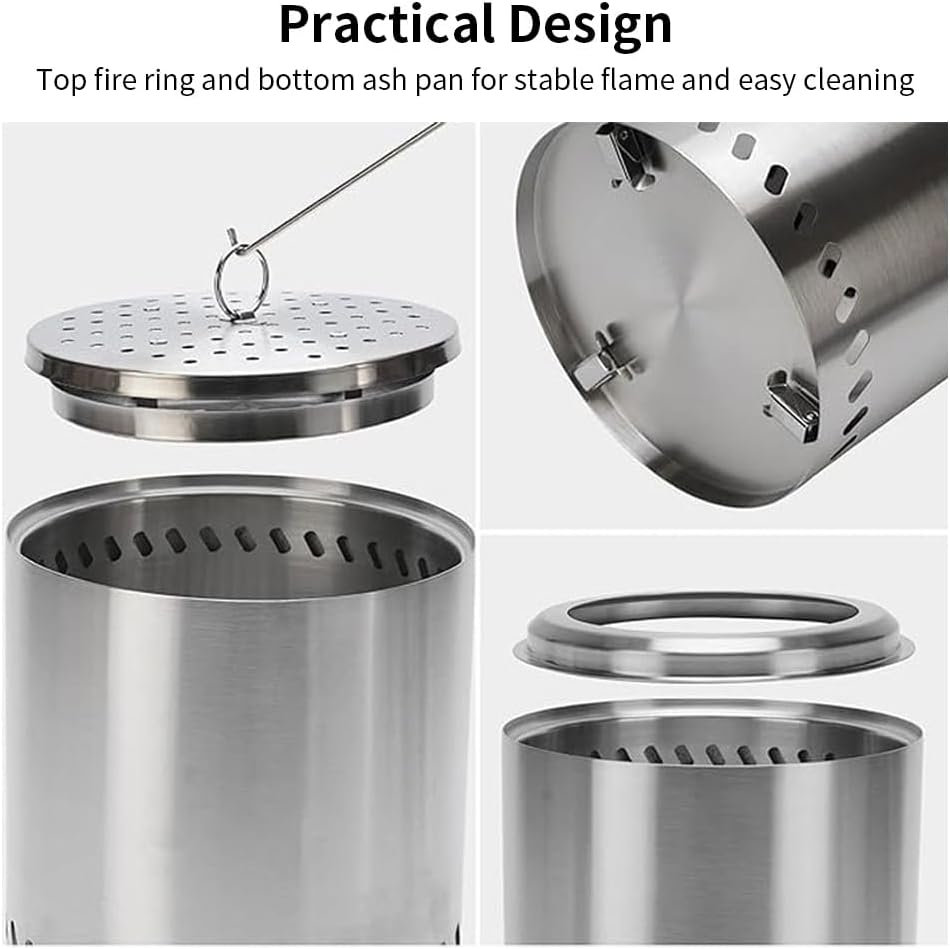 Smokeless Fire Pits for outside Portable Fire Pit Small Firepit Ideal for Outdoor Camping RV Use Perfect for Roasting Marshmallows Smokeless Firepit image number 1