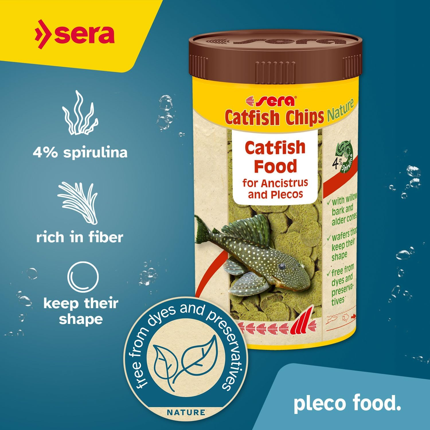 Sera Catfish Chips Fish Food, 95G