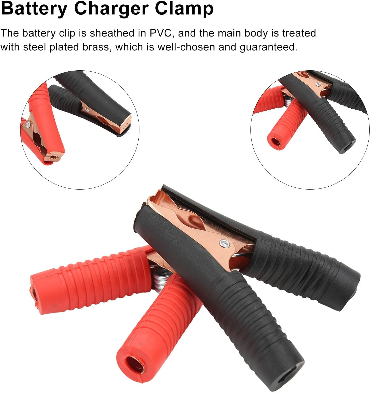 100A Battery Charger Clamp, 10Pcs 20Mm Opening Heavy Duty Power Inverter Wire Connector Clamps, Reliable Jumper Cables Boost Clamp, Testing Clip for Car, Truck, Vehicles image number 4