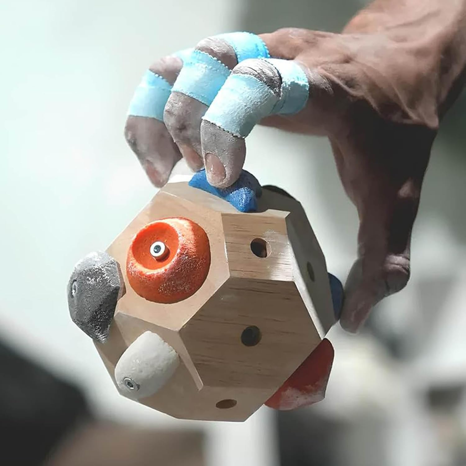 Handcrafted Boulder Block, Build Strength and Precision, Boulder Ball 3D Climbing Ball Rock Simulated Climbing Training Balls for Take It Out Anytime, Finger Strength Training image number 3