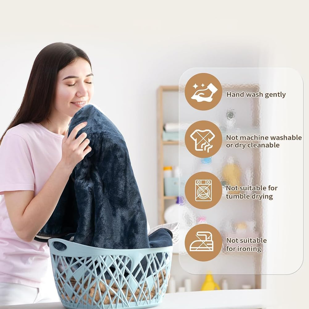 Quintin Portable USB Heated Blanket Shawl - Wearable Cordless Electric Heated Blanket for Outdoors 3 Heating Levels, USB Operated Camping Heated Blanket (Grey) image number 2