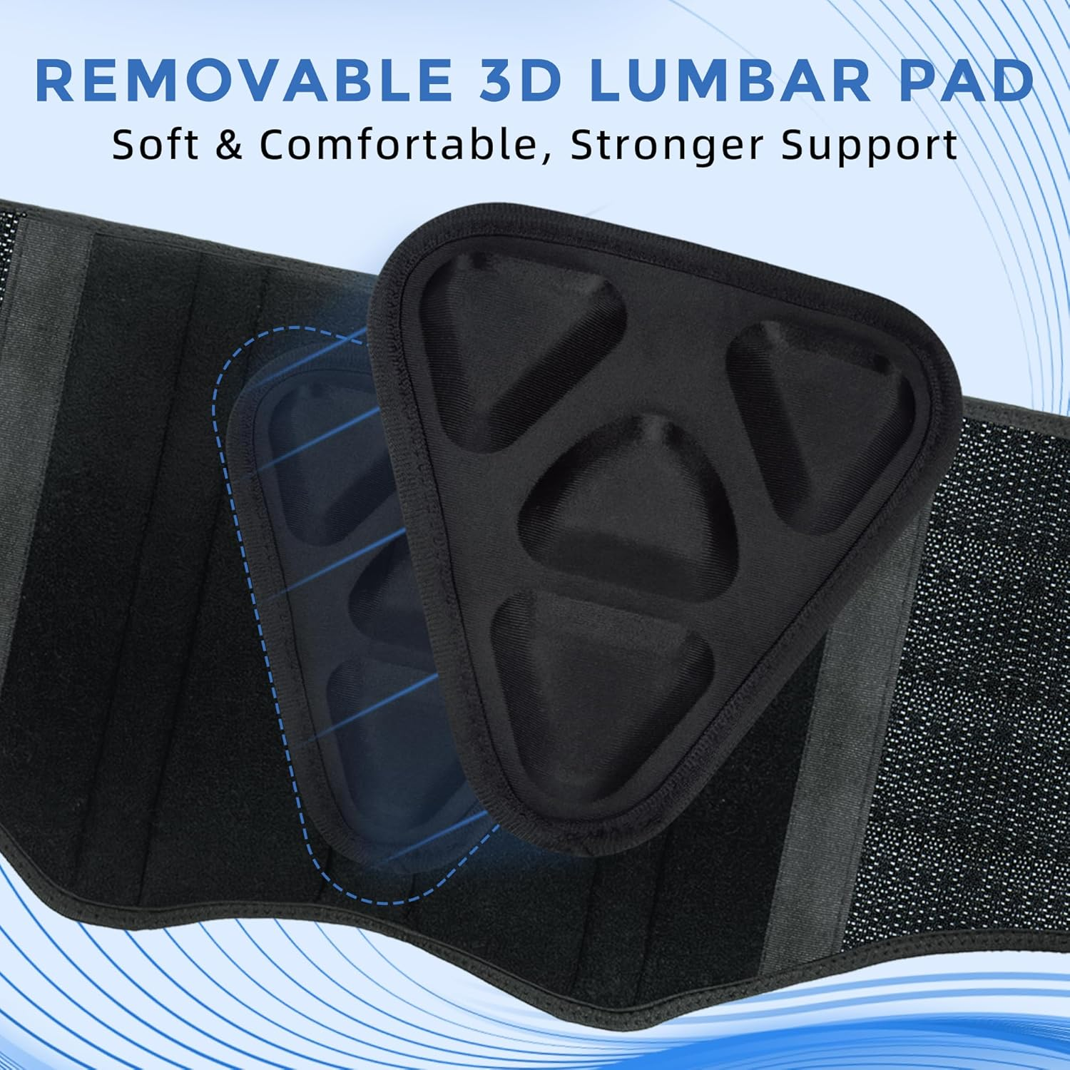 RAFSUN Back Brace for Lower Back Pain Relief - Adjustable Lumbar Support Belt with 3D Pad for Sciatica, Herniated Disc, Scoliosis -Lightweight, Breathable & Ergonomic Fit for Work, Gym, Daily Use image number 1