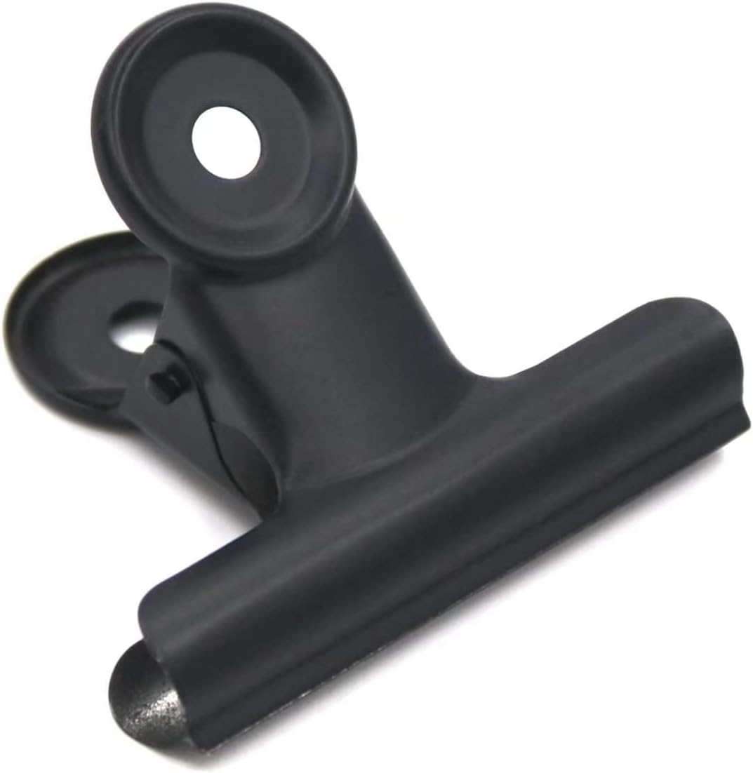 DKKO Metal Hinge Paper Clips Large Bulldog Binder Clips round Clamps for Files Crafts Photos Calendars Recipes Drawings Food Bags Papers at Shop Kitchen Home or Office(2.4Inch 10Pcs Black) image number 6