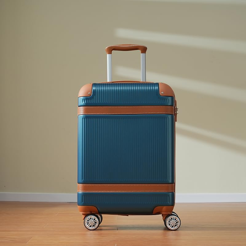 SPOFLYINN 3 Pieces Luggage Sets Travel Suitcase with 8 Spinner Wheels TSA Approved Lock Collision-Protection Angle Travel Rolling Luggage 3 Sizes (20'' 24'' 28''), Blue, One Size, 3 image number 6