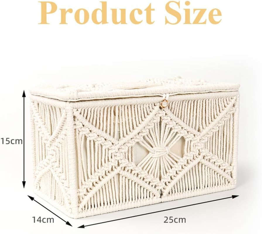 Tissue Box,Paper Tissue Holder,Storage Case,Napkin Organize,Daily Storage Box,For Bathroom Bedroom Dresser Living Room Office,Simple and Beautiful (Rectangle) image number 6