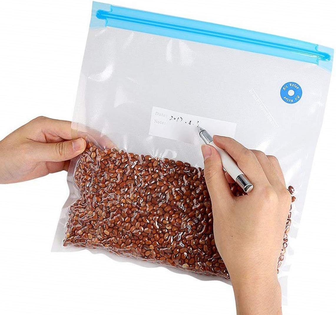 Vacuum Sealer Storage Bags, Pack of 15 Reusable Vacuum Food Sealing Bags, 3 Sizes Sous Vide Bag Kit, for Storing Vacuum Cleaners, Preparation of Meals image number 5