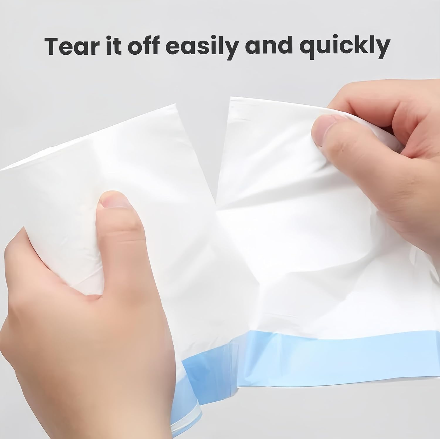 Drawstring Bin Bags, 15L, 3 Rolls Rubbish Bags,45X50Cm, White Garbage Bags for Kitchen, Bedroom, Office image number 5