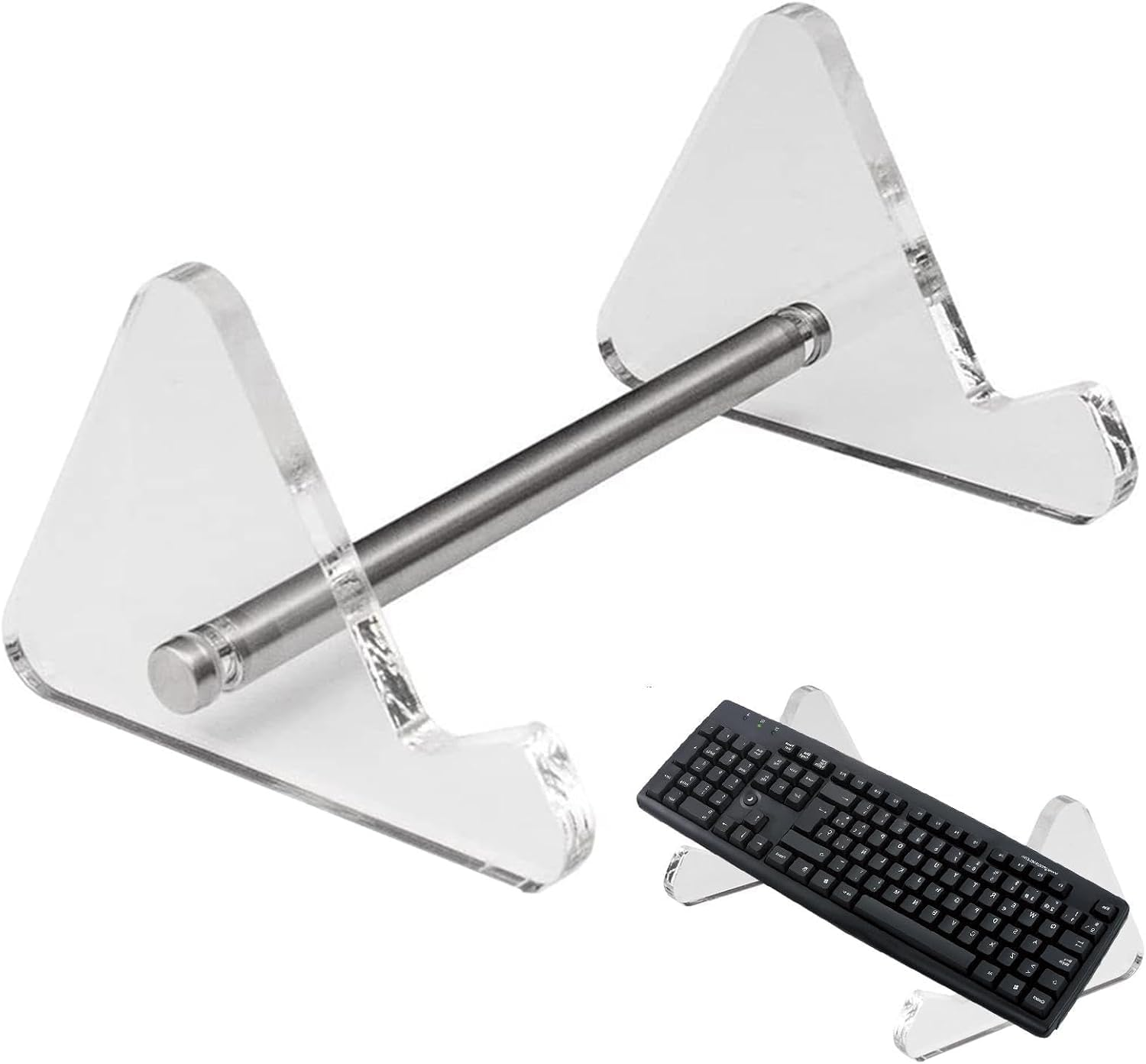 Keyboard Display Stand Holder Mechanical Computer Keyboard Stand Shelf for Desk Transparent Acrylic Stand Keyboards Storage Holder Tray for Computer Tablet Picture Frame image number 4