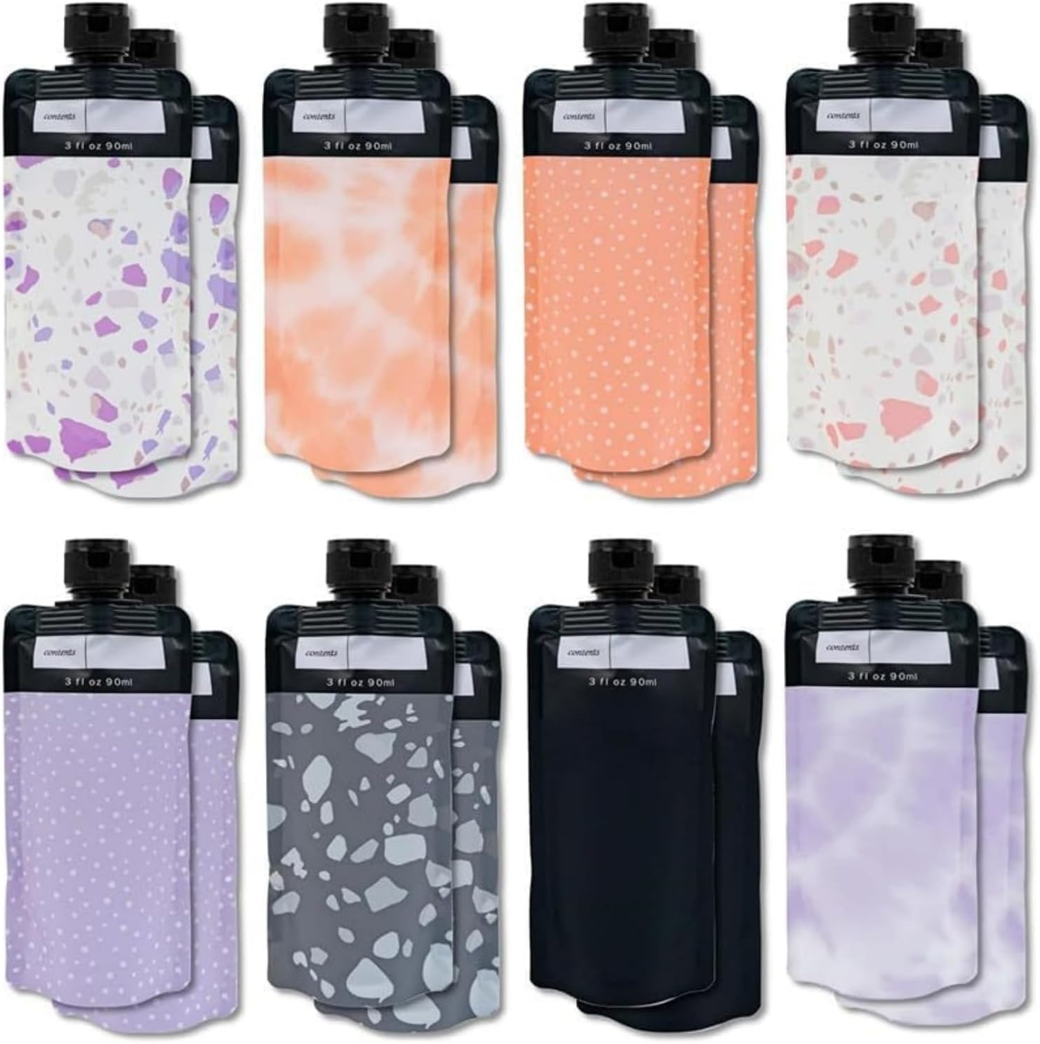 16 Pcs Travel Pouches for Liquids,Leak Proof Empty Squeeze Pouches, Portable Travel Fluid Makeup Packing Bagrefillable Travel Bottles,Travel Squeeze Pouches for Shampoo Conditioner Lotion Body Wash image number 4