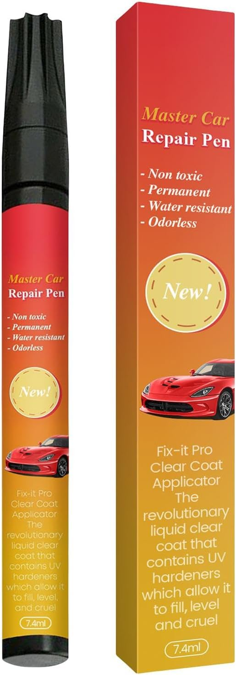 Auto Paint Repair Pen - 7.4Ml All Car Touchup Weatherproof Paint Pen | Automotive, Lasting, Quick Drying Repair Accessories for Deep Scratches image number 4